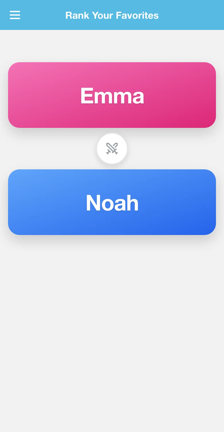 How to Rank Baby Names with Battle Mode